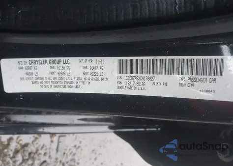 2012 Dodge Avenger Se z USA, uszkodzony, nr VIN 1C3CDZABXCN170027